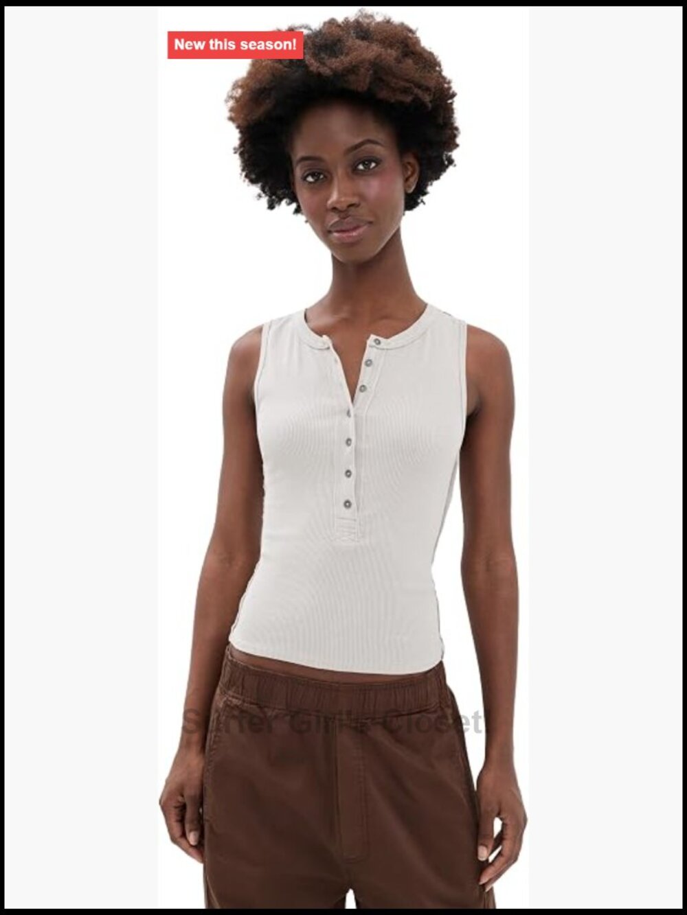 We the Free Jamie Henley Tank - 96% Cotton Stretch Sleeveless